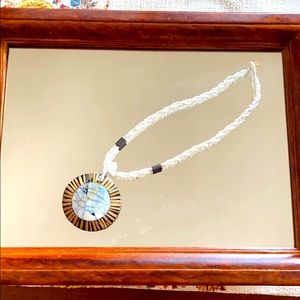 Mother of Pearl Seed Bead Necklace
